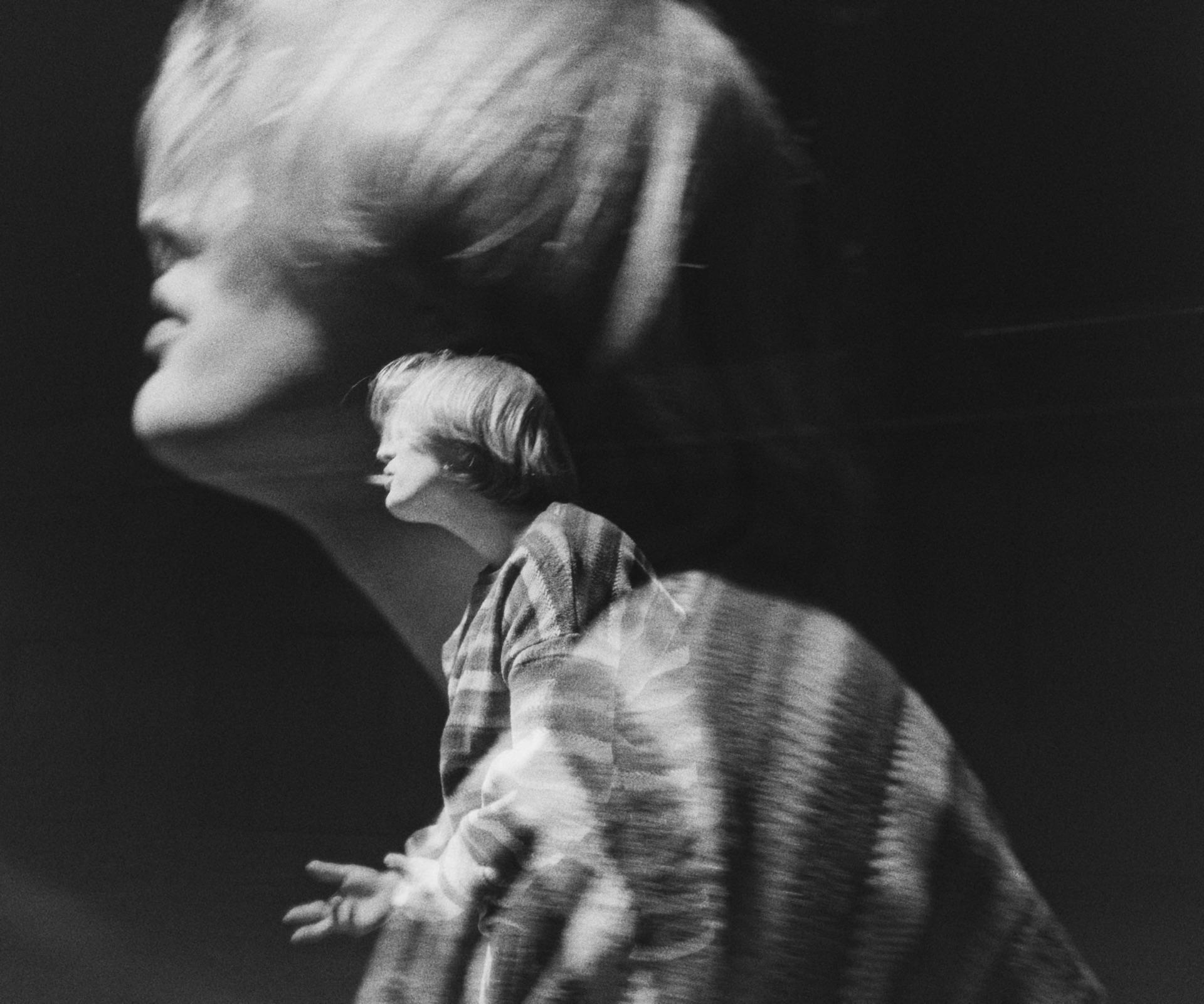 Motion blur: Ivo Martin's profile doubles against a dark background