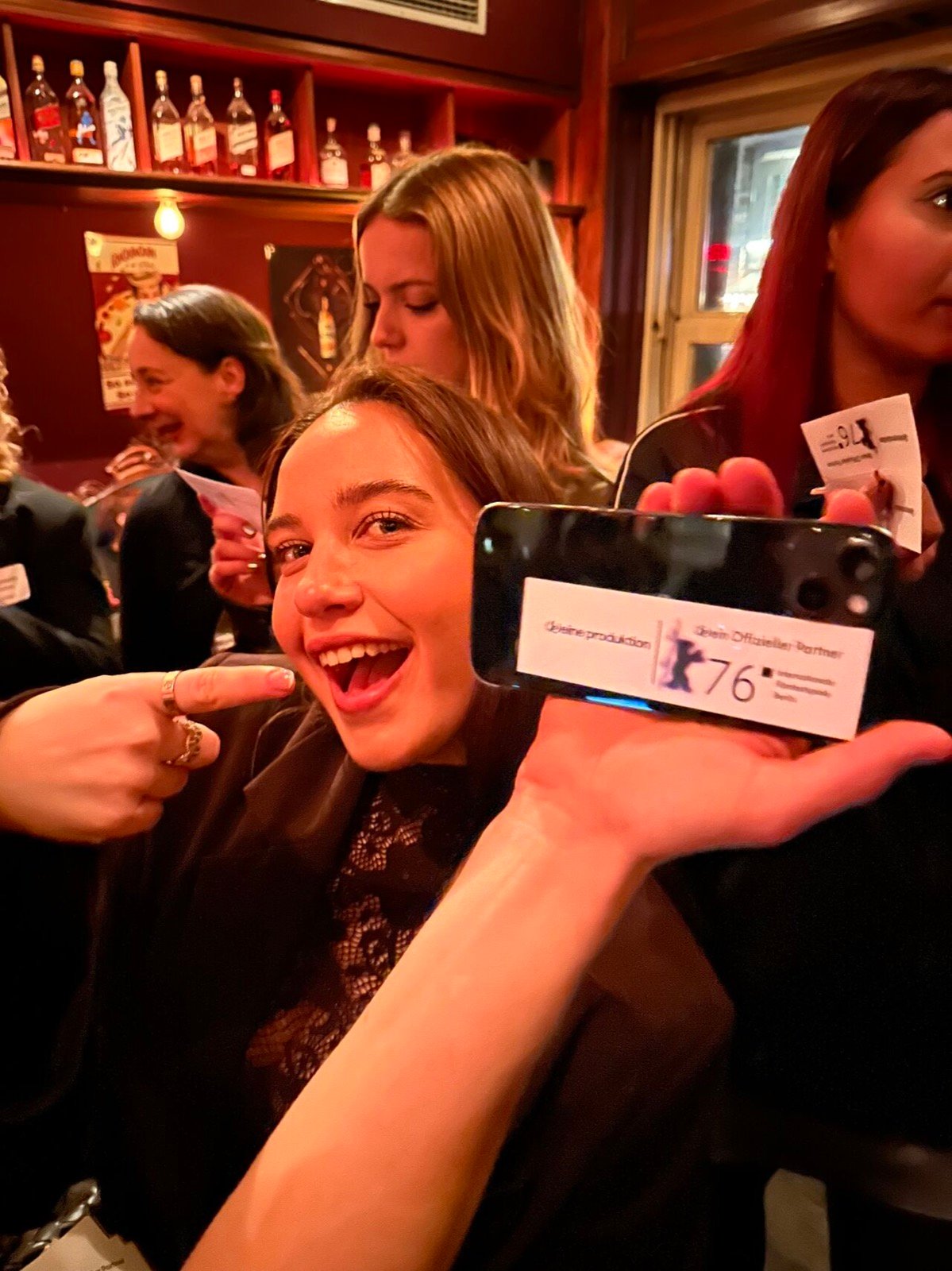 A group photo of the [k]eine produktion team at the Berlinale